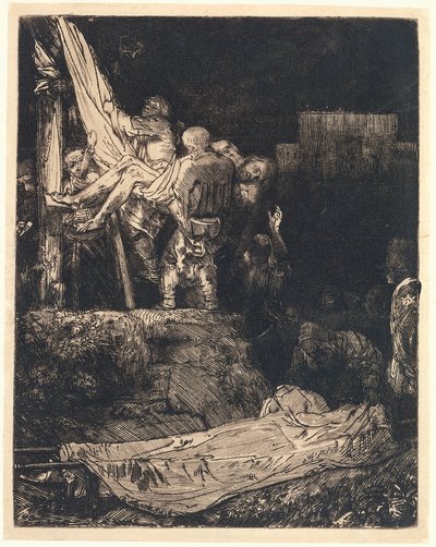 La discesa dalla croce alla luce delle torce da Rembrandt van Rijn