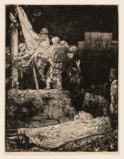 La discesa dalla croce alla luce delle torce da Rembrandt van Rijn