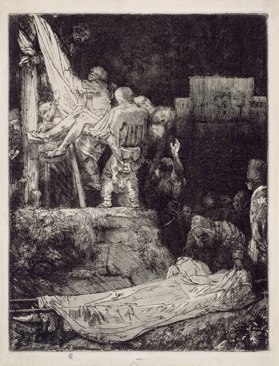 La Deposizione dalla croce alla luce delle torce da Rembrandt van Rijn