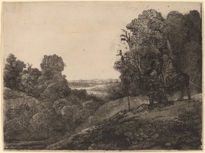 La fuga in Egitto: Alterato da Seghers da Rembrandt van Rijn