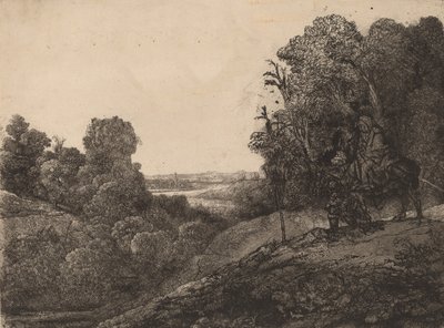 La fuga in Egitto: alterato da Seghers, c. 1653 da Rembrandt van Rijn