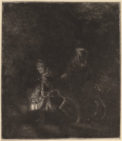 La fuga in Egitto: un pezzo notturno da Rembrandt van Rijn