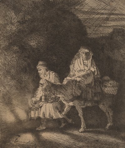 La fuga in Egitto: un pezzo notturno, 1651 da Rembrandt van Rijn