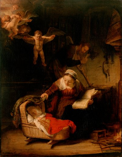 La Sacra Famiglia con Angeli da Rembrandt van Rijn