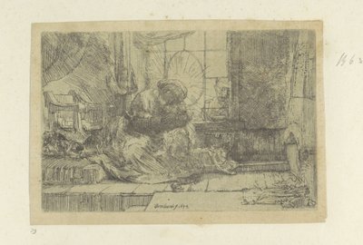 La Sacra Famiglia con il gatto e il serpente da Rembrandt van Rijn
