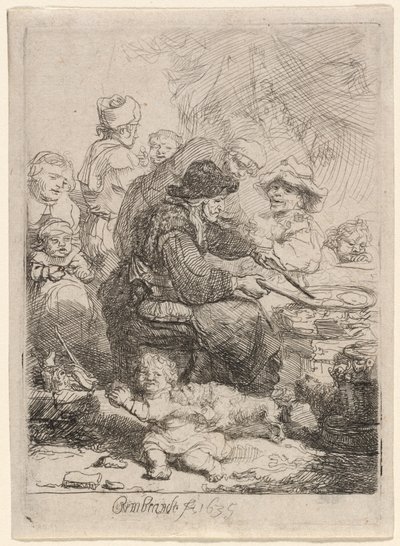 La donna delle frittelle da Rembrandt van Rijn