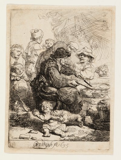 La donna delle frittelle da Rembrandt van Rijn