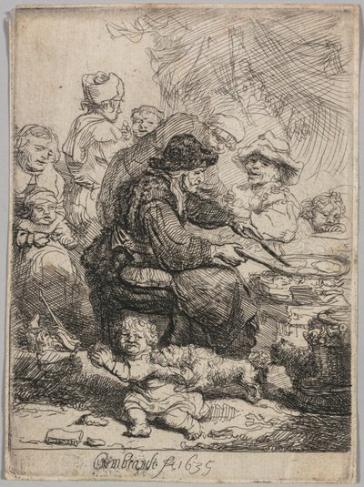 La donna dei pancake da Rembrandt van Rijn
