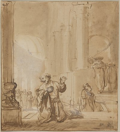 La parabola del pubblicano e del fariseo da Rembrandt van Rijn