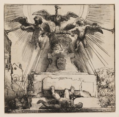 La Fenice o La Statua Rovesciata da Rembrandt van Rijn