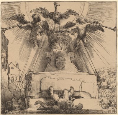La fenice o la statua rovesciata da Rembrandt van Rijn
