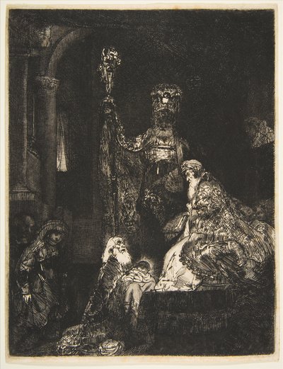 La presentazione al tempio in modo oscuro, ca. 1654 da Rembrandt van Rijn