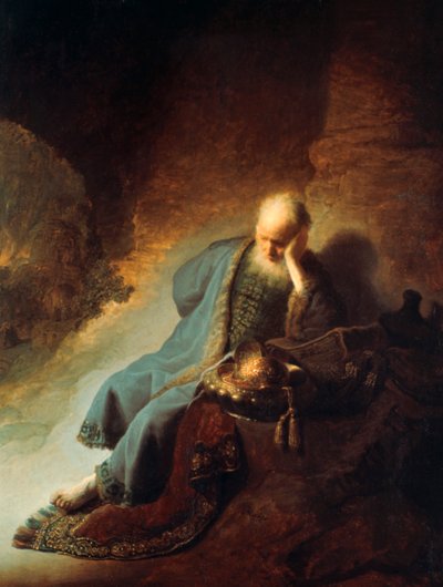 Il profeta Geremia piange la distruzione di Gerusalemme, 1630 da Rembrandt van Rijn