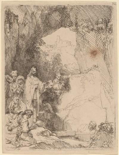 La resurrezione di Lazzaro: Piccola lastra da Rembrandt van Rijn