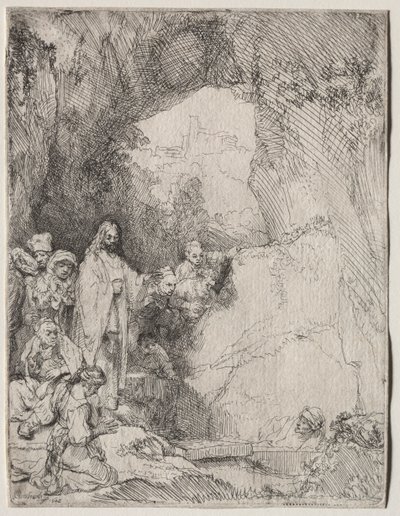 La resurrezione di Lazzaro: Piccola lastra da Rembrandt van Rijn