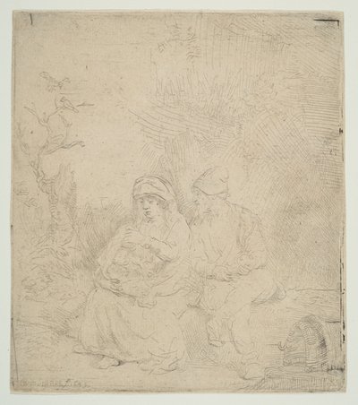 Il riposo durante la fuga in Egitto da Rembrandt van Rijn