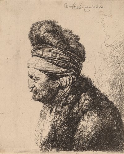 La seconda testa orientale, c. 1635 da Rembrandt van Rijn