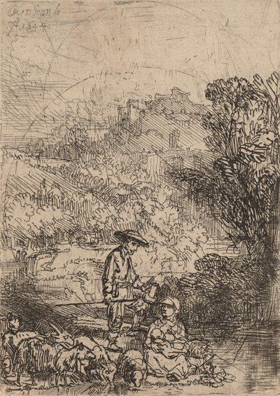 Il pastore e la sua famiglia, 1644 da Rembrandt van Rijn