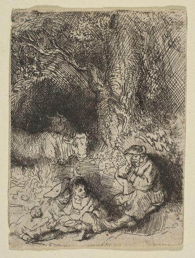 Il pastore addormentato da Rembrandt van Rijn