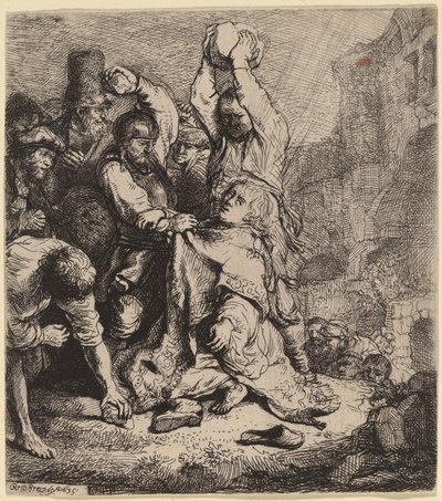 La lapidazione di Santo Stefano da Rembrandt van Rijn