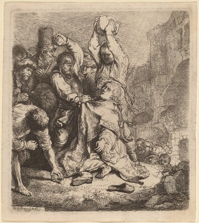 La lapidazione di Santo Stefano da Rembrandt van Rijn