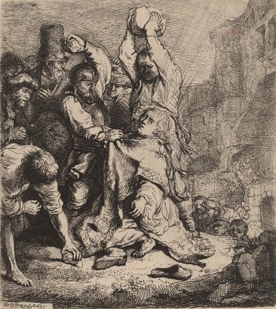 La lapidazione di Santo Stefano da Rembrandt van Rijn