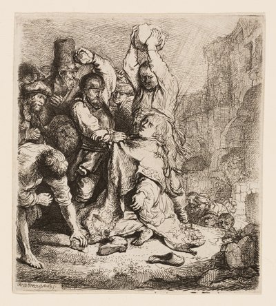 La lapidazione di Santo Stefano da Rembrandt van Rijn