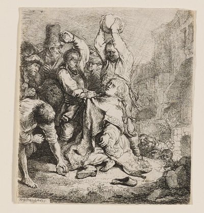 La lapidazione di Santo Stefano da Rembrandt van Rijn