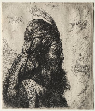 La Terza Testa Orientale da Rembrandt van Rijn