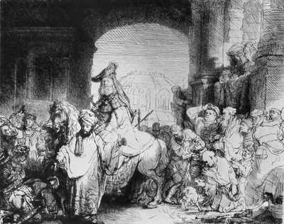 Il trionfo di Mardocheo, c.1640 da Rembrandt van Rijn