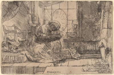 La Vergine e il Bambino con il Gatto e il Serpente da Rembrandt van Rijn