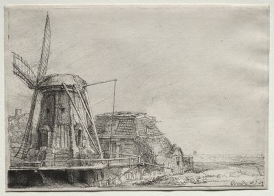 Il mulino a vento, 1641 da Rembrandt van Rijn