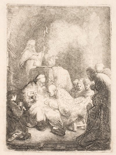 La circoncisione: piccola targa da Rembrandt van Rijn