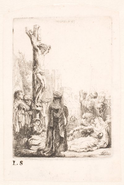 La crocifissione: piccola tavola da Rembrandt van Rijn