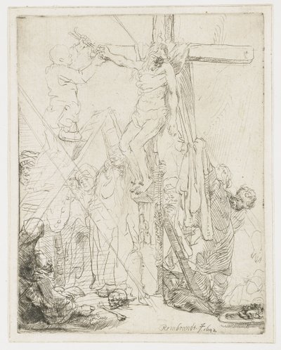 La discesa dalla croce: uno schizzo da Rembrandt van Rijn
