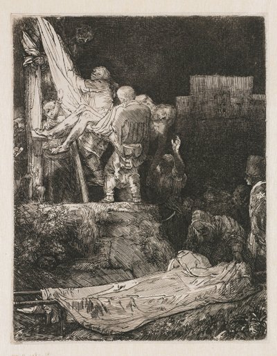 La discesa dalla croce alla luce delle torce da Rembrandt van Rijn