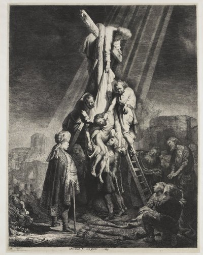 La discesa dalla croce: seconda tavola da Rembrandt van Rijn