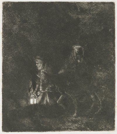 La fuga in Egitto: un pezzo notturno da Rembrandt van Rijn