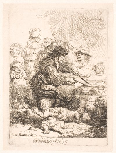 La donna delle frittelle da Rembrandt van Rijn