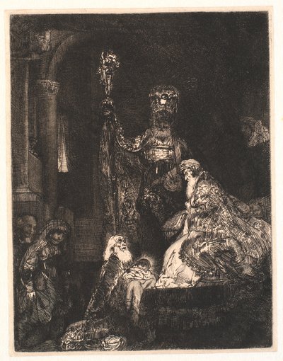 La presentazione al tempio: nel modo oscuro da Rembrandt van Rijn