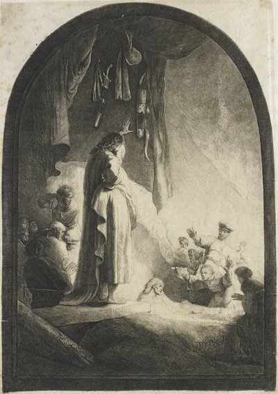 La resurrezione di Lazzaro: la lastra più grande da Rembrandt van Rijn