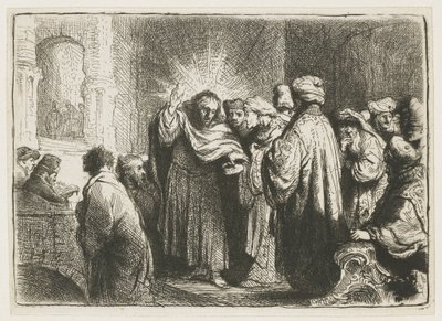 Il denaro della donazione da Rembrandt van Rijn