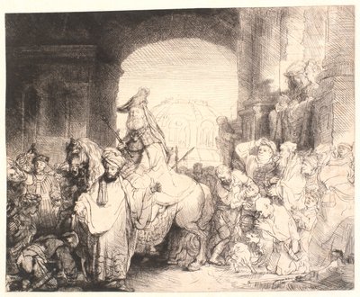 Il trionfo di Mardocheo da Rembrandt van Rijn