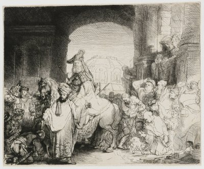 Il trionfo di Mardocheo da Rembrandt van Rijn