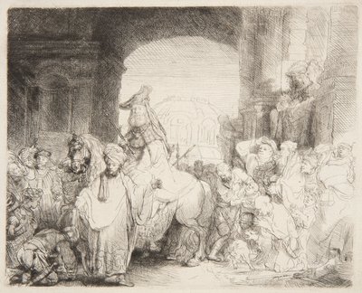 Trionfo di Mardocheo da Rembrandt van Rijn