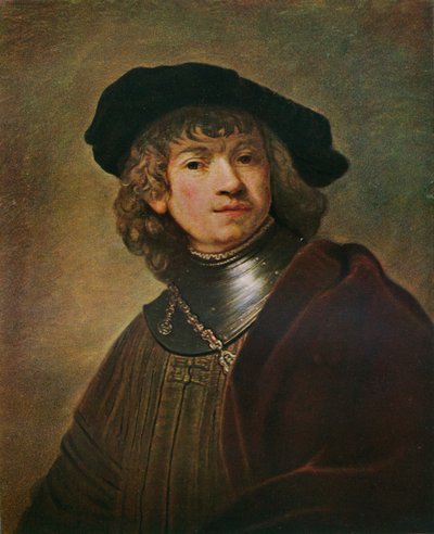 Tronie di un giovane con gorgera e berretto, c1639 da Rembrandt van Rijn