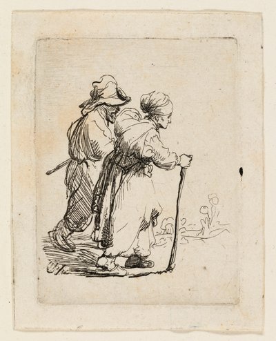Due Vagabondi, un Uomo e una Donna da Rembrandt van Rijn