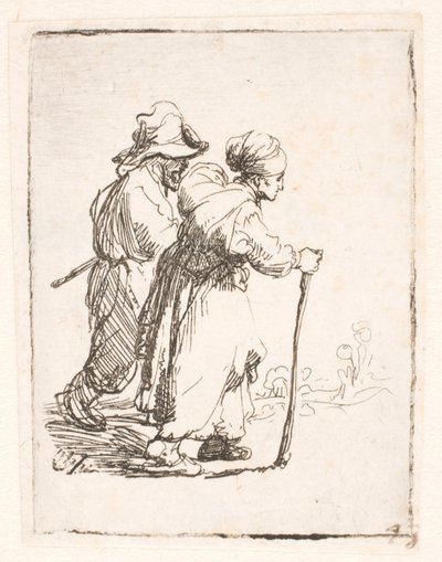 Due vagabondi, un uomo e una donna da Rembrandt van Rijn