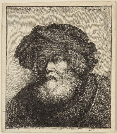 Vecchio con berretto da Rembrandt van Rijn