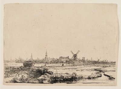 Veduta di Amsterdam dal Kadijk da Rembrandt van Rijn